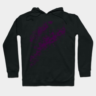 Plum colour water rhythmic design. Diagonally Pattern Hoodie